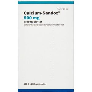 Calcium-Sandoz 500 mg 100 stk Brusetabletter Paranova danmark