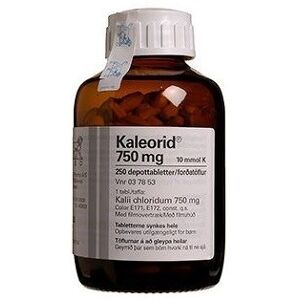 Kaleorid 750 mg (Håndkøb, apoteksforbeholdt) 250 stk Depottabletter