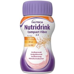 Nutridrink Compact Fibertilskud Jordbær 4 x 125 ml