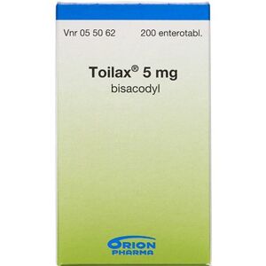 Orion Toilax 5 mg 200 stk Enterotabletter - Afføringsmiddel