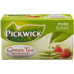 Pickwick Grøn Te M. Jordbær & Citrongræs, 20 Breve