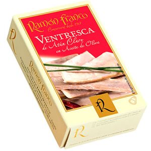 Conservas Ramón Franco Ventresca de atún claro aceite de oliva en filetes 120 g