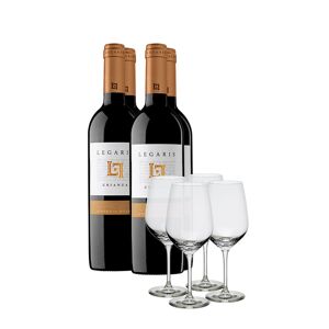 Pack Legaris Crianza 2021 (x4) con 4 Copas