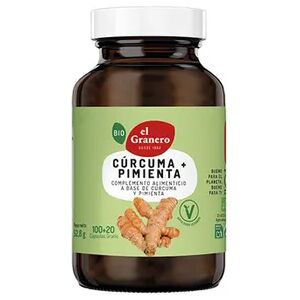 El Granero Integral CÚRCUMA + PIMIENTA BIO 120 Caps