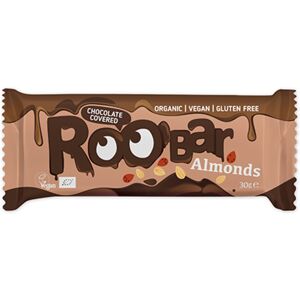 Smart Organic BIO Roobar barra vegana - almendras y chocolate, 30 g