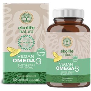 Ekolife Natura Omega-3 vegano, 60 cápsulas blandas