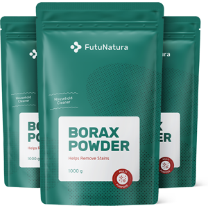 FutuNatura 3x Bórax – tetraborato de sodio, en total 3000 g