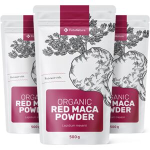 FutuNatura 3x Maca roja en polvo BIO, en total 1500 g