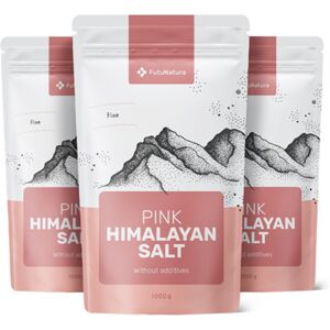 FutuNatura 3x Sal rosa del Himalaya, finamente molida, en total 3000 g