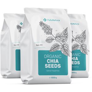 FutuNatura 3x Semillas de Chia orgánicas, en total 3000 g