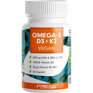 ProFuel Vegano OMEGA-3 + D3 + K2, 60 cápsulas