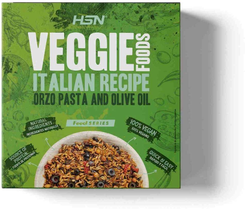 HSN Plato preparado estilo veggie pasta orzo con aceite de oliva estilo italiano - 280g