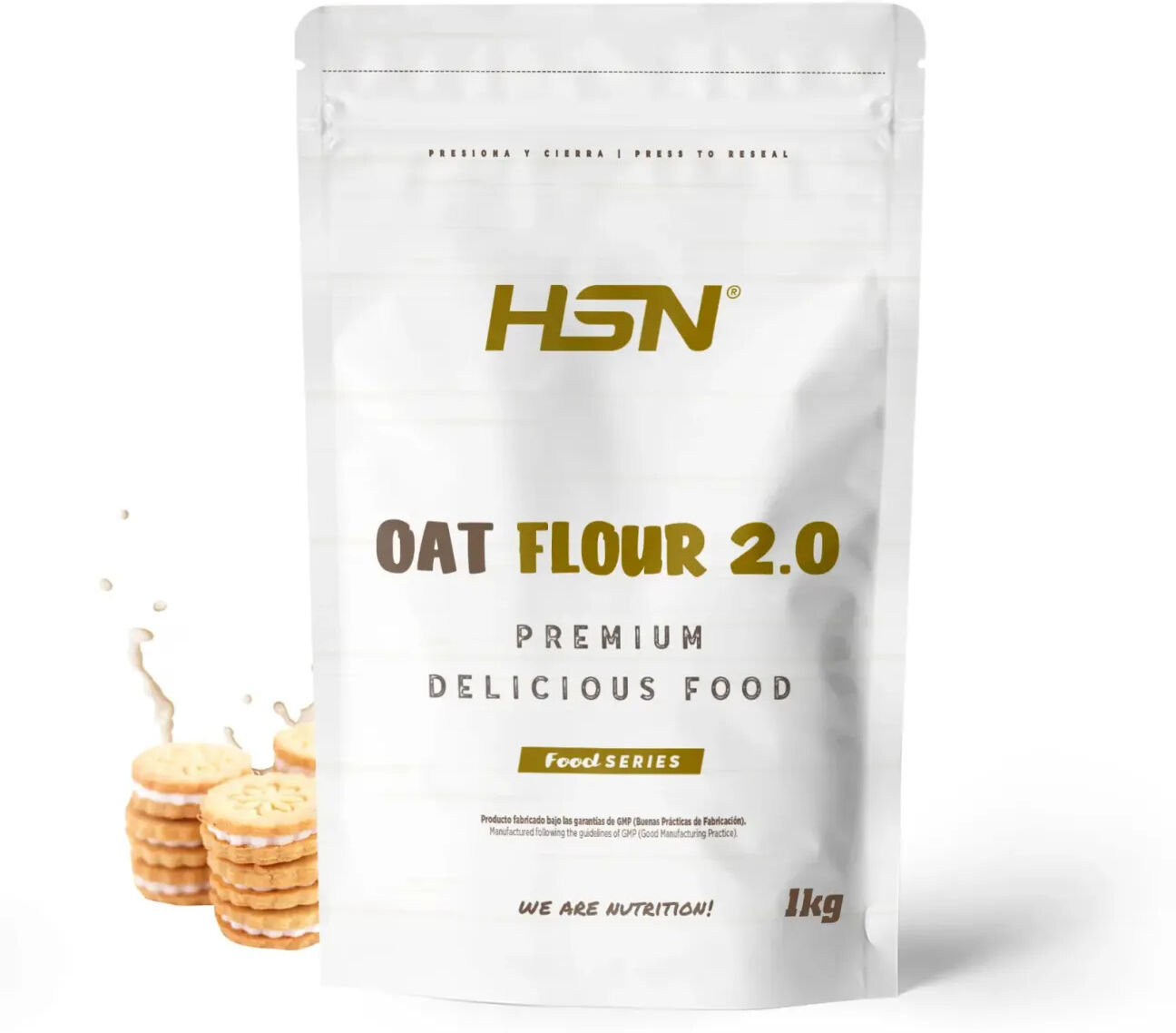 HSN Harina de avena instantánea 2.0 1kg galletas y crema