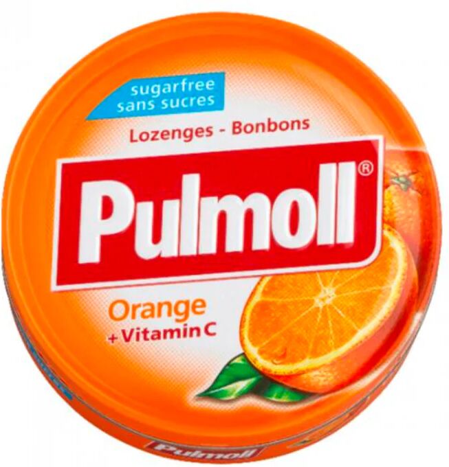 Pulmoll Pastillas de Naranja + Vitamina C Sin Azúcar 45g