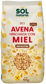 Sol Natural AVENA HINCHADA CON MIEL SIN GLUTEN BIO 150g Miel