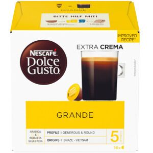 NESCAFÉ® Dolce Gusto® Dolce Gusto® koneisiin sopivat kahvikapselit NESCAFÉ Dolce Gusto Grande Extra Crema, 16 kpl.