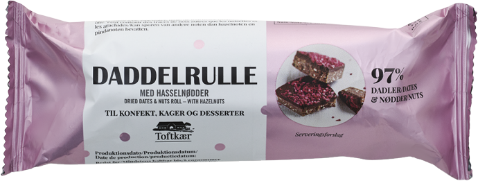 Toftk&aelig;r Daddelrulle Hasselp&auml;hkin&auml; 200 g Kuivatut hedelm&auml;t