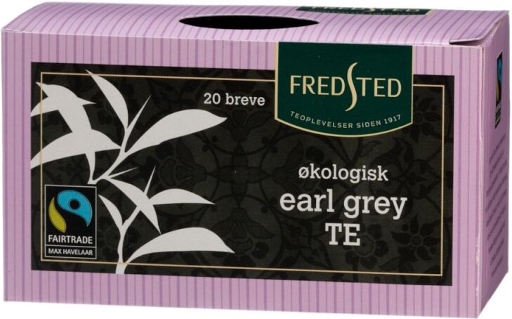 Fredsted luomu musta tee Earl Grey 20 pussia Tee