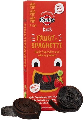 Castus Kids hedelm&auml;spagetti Omena &amp; Mansikka 30 g Kuivatut hedelm&auml;t