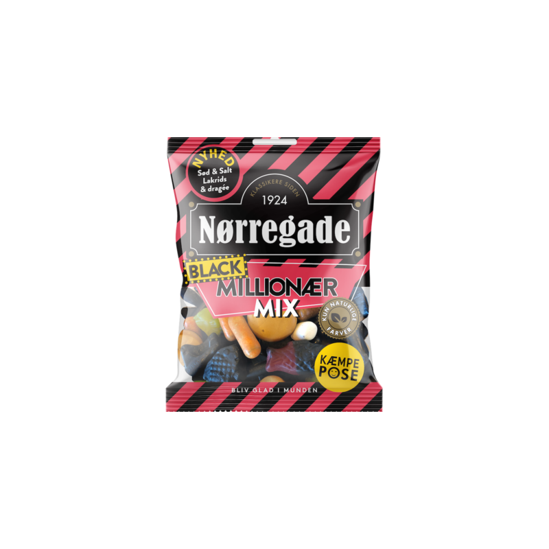 N&oslash;rregade Million&aelig;r Mix Black 360 g Karkki