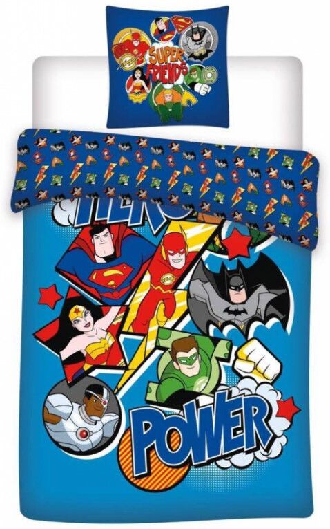 DC Comics Junior vuodevaatteet Superyst&auml;v&auml;t 100 cm x 140 cm + 40 cm x 45 cm Vuodevaatteet