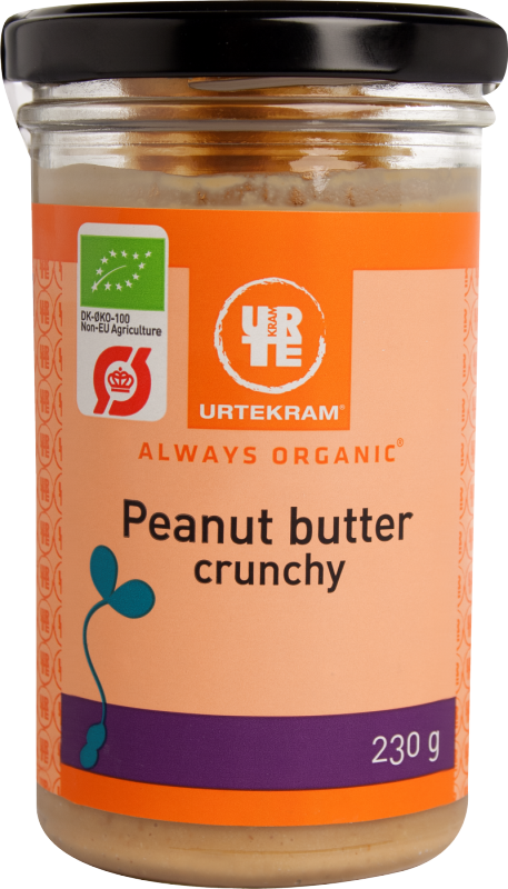 Urtekram Peanut Butter Crunchy Luomu 230 g Levitteet