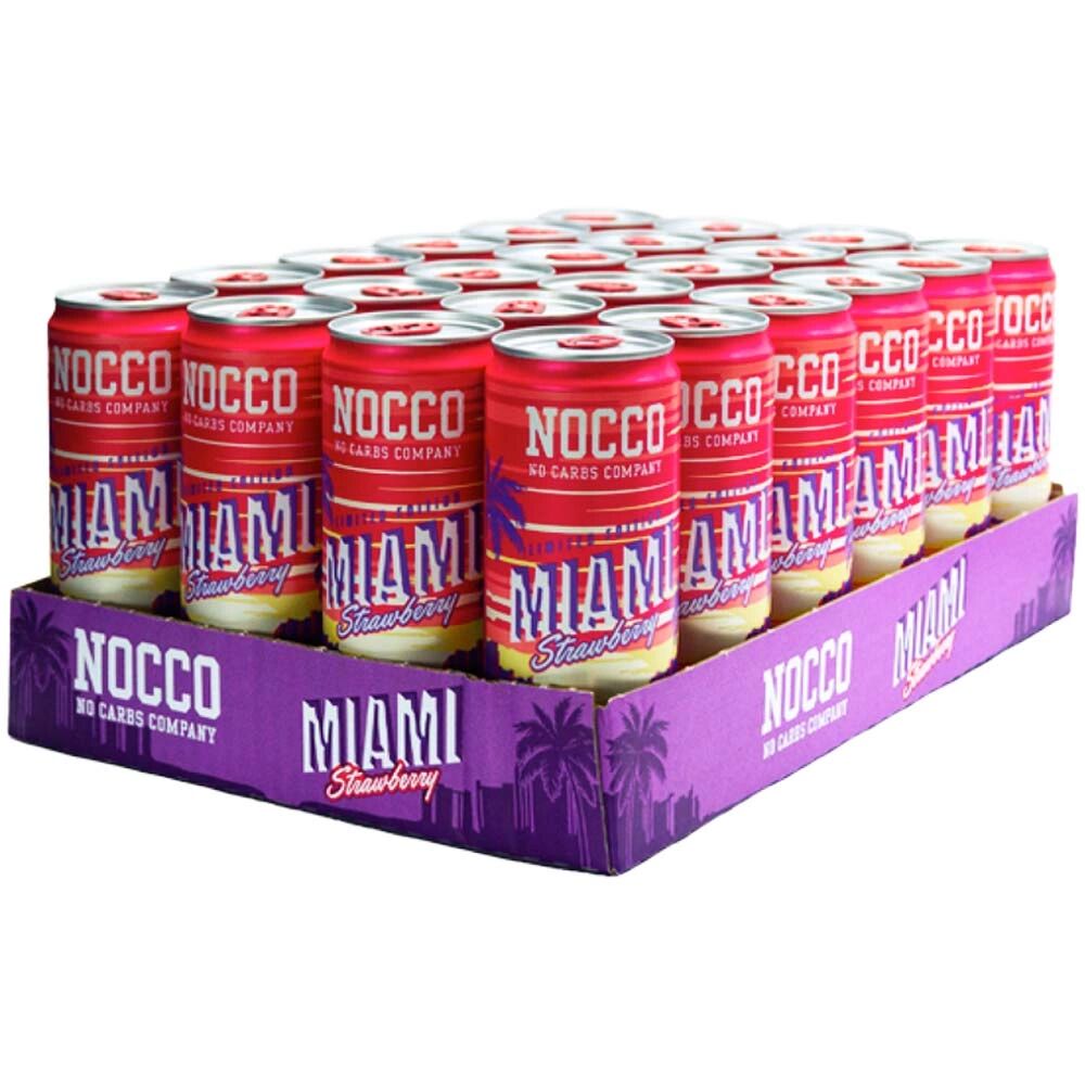 NOCCO 24 X Nocco Bcaa, 330 Ml, Miami Strawberry