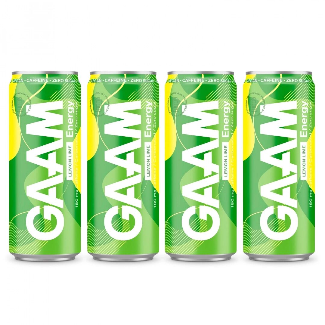 GAAM 4 X Gaam Energy, 330 Ml, Lemon Lime