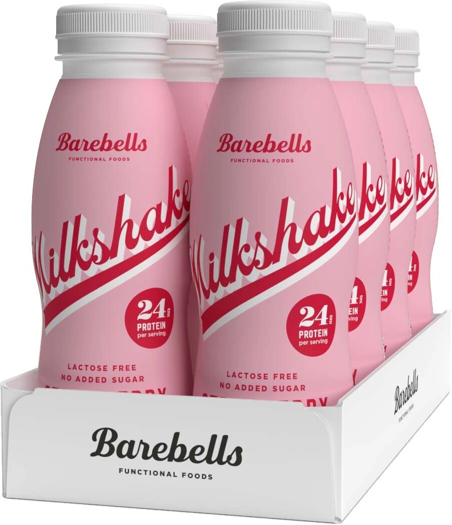 Barebells 8 X Barebells Milkshake, 330 Ml, Strawberry