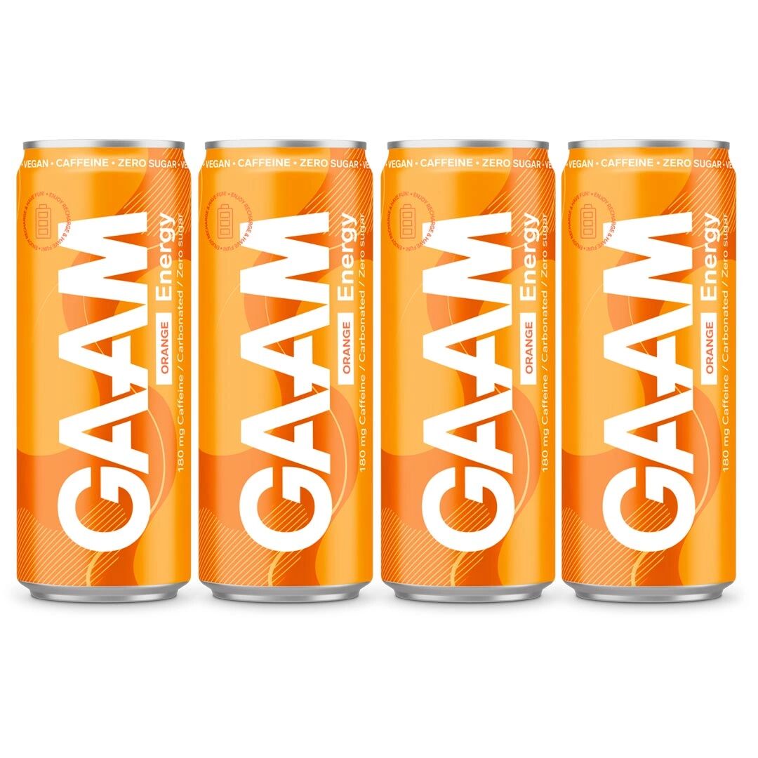GAAM 4 X Gaam Energy, 330 Ml, Orange Adventure