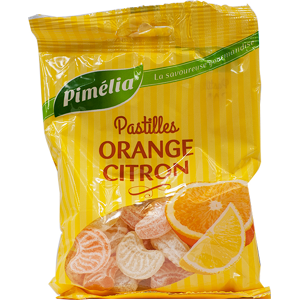 Pimelia Acidulés Arôme Orange Citron 110g - Publicité