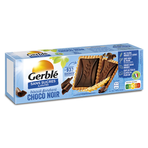 Gerblé Sans Sucres Ajoutés Biscuits Chocolat Noir Fondant 126g - Publicité