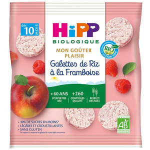 Hipp Bio Mon Goûter Plaisir Galettes de Riz à la Framboise +10m 30g - Publicité