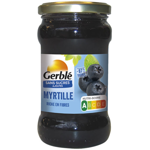 Gerblé Sans Sucres Ajoutés Confiture Myrtille 320g - Publicité