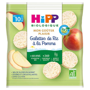 Hipp Bio Mon Goûter Plaisir Galettes de Riz à la Pomme +10m 30g - Publicité