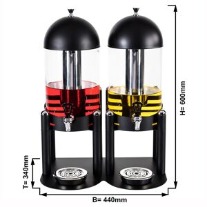 GGM Gastro - Distributeur de jus - 2x 6 litres - Noir Noir