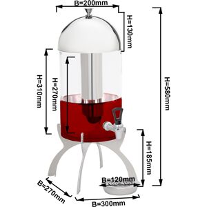 GGM GASTRO - Distributeur de jus - 7 litres - Chrome