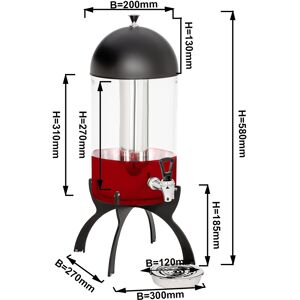 GGM GASTRO - Distributeur de jus - 7 litres - Noir