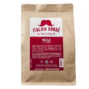 Paquet café PFAFF grains Italien Corsé 2 - Publicité