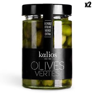 Kalios - 2 Pots d'Olives Vertes dans l'Huile d'Olive 2x310 gr - Publicité