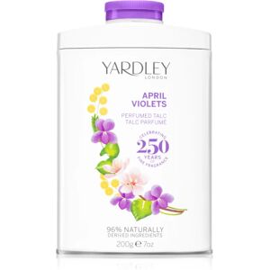 Yardley April Violets poudre parfumée pour femme 200 g