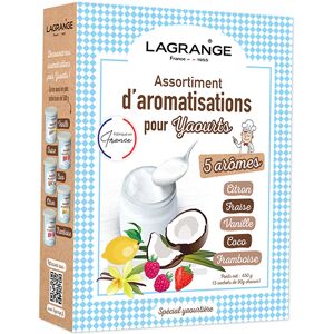 Assortiment de 5 arômes pour yaourt 425 g Lagrange [Blanc]