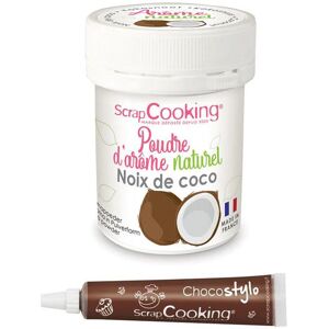 Arôme alimentaire naturel en poudre noix de coco + Stylo chocolat Scrapcooking