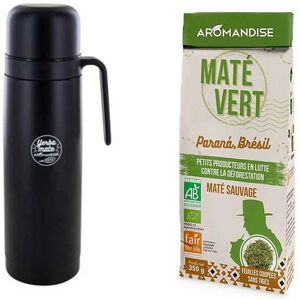 Thermos avec bec verseur precision 1L + The vert mate sauvage du Bresil - 350 g Aromandise