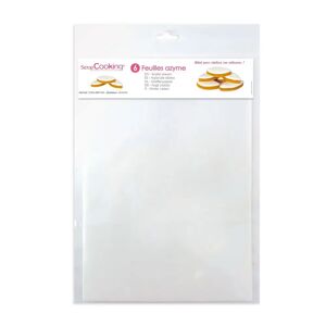 18 feuilles azyme blanches A4 pour patisserie Scrapcooking