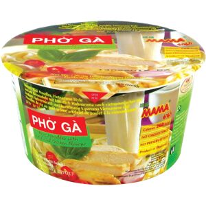 PROMO ! Soupe Pho, pâtes de riz au Poulet en bol de 65g Mama lot de 6 bols de pho