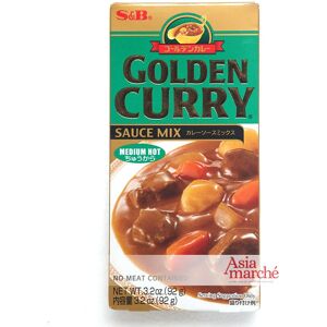 Asiamarche france Golden Curry japonais 92g S&B Moyennement epice