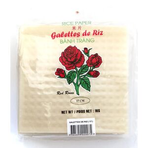 Asiamarche france Galettes, Feuilles de riz carre 17 cm 1kg Red Roses