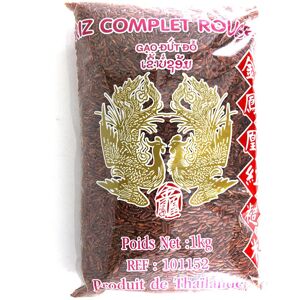 Asiamarche france Riz thaï complet rouge 1kg Oiseaux Celestes (Phoenix)