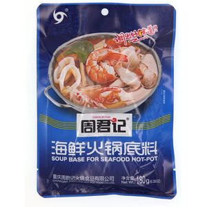 Asiamarche france Soupe pour fondue Chinoise arôme fruits de mer 180g Zhoujunji